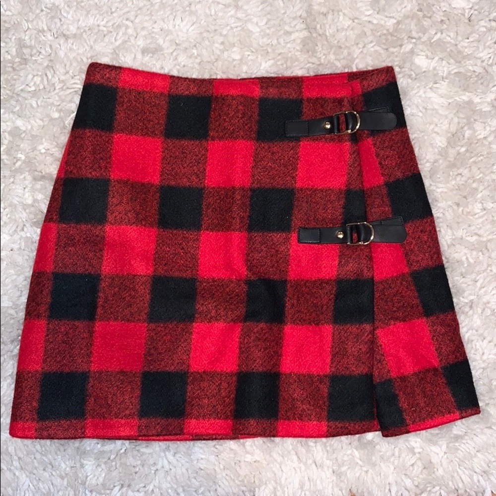 Red Plaid Skirt